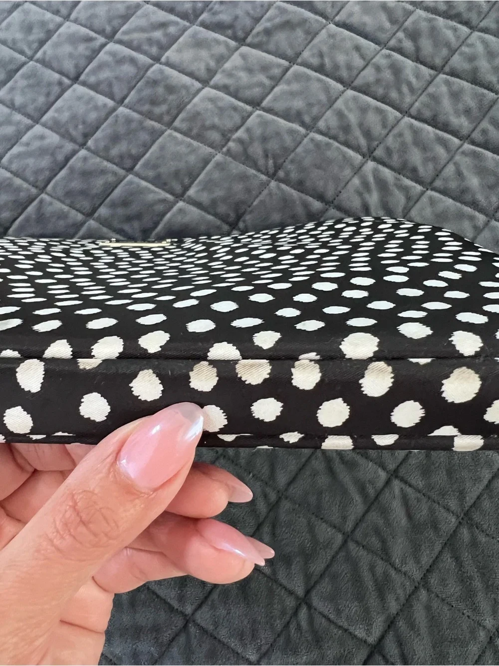Kate Spade black polka dot laptop case sleeve pouch Case Bag Zip Around